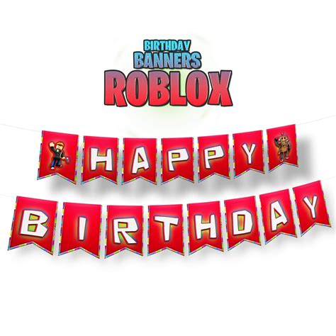 Roblox Birthday Banner Printable